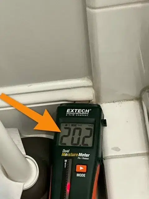 leak detected causing water damage