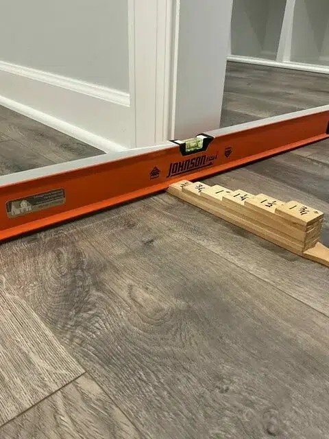 New home with an unlevel floor